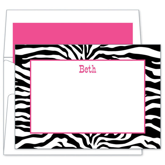 Black Zebra Flat Note Cards